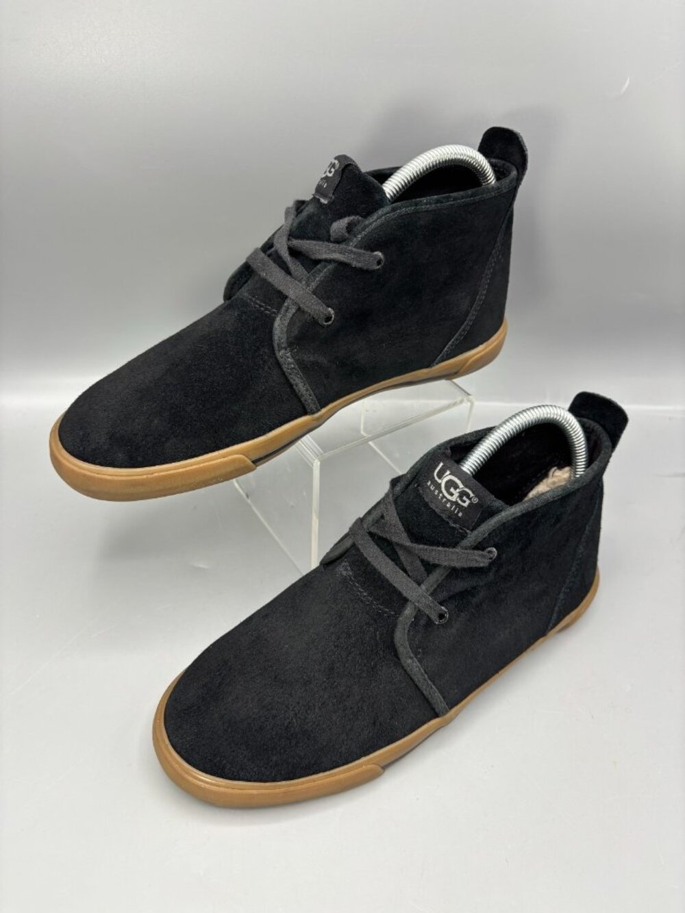 UGG Australia Chukka Boots Womens 5 Black Suede Lace Up Classic Heritage S/N3304